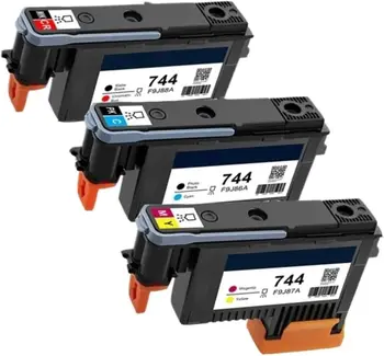 Confezione da 3 pezzi compatibili con testine di stampa HP 744 F9J86A F9J87A F9J88A, utilizzabili per stampanti Designjet Z2600 Z5600, stampa fluida ad alta precisione.