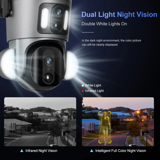 Ubox Camera 4G 8MP Solar Camera 20X Zoom WiFi Surveillance Camera Security Protection PIR Detection Auto Tracking Security Cam 5