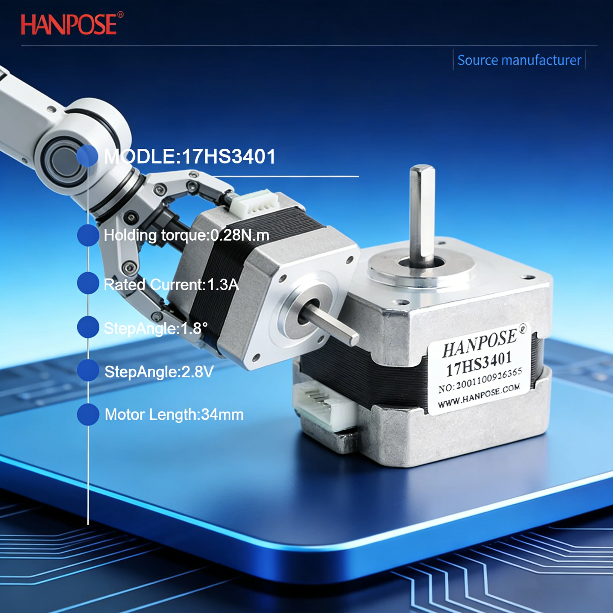 NEMA17 17HS3401S+TB6600 스테퍼 모터 2.8V 1.3A 2상 4선 3D 프..