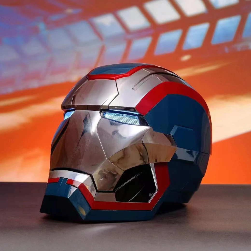 Casco eléctrico Mk5 de Marvel Iron Man, casco de apertura y cierre de  varias piezas, Control de voz, ojos, modelo de Cosplay para adultos,  juguete de regalo