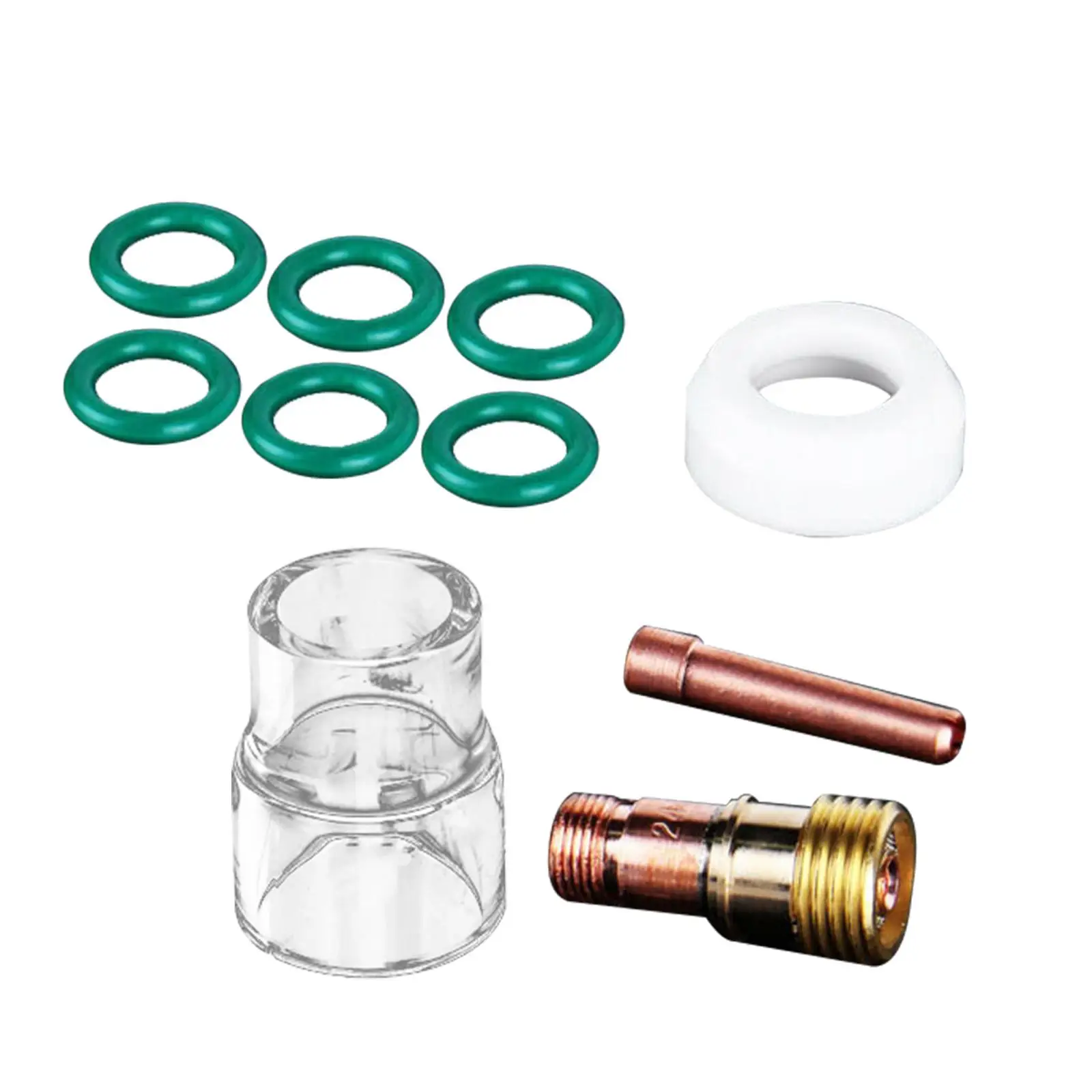 10x Glass Cup TIG Welding Torch Accessories Lens TIG Stubby Gas Lens Cup Kit TIG Welding Stubby for WP-17/18/26 5
