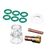 10x Glass Cup TIG Welding Torch Accessories Lens TIG Stubby Gas Lens Cup Kit TIG Welding Stubby for WP-17/18/26 5