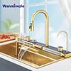 Golden Stainless Steel Kitchen Sink Smart Digital Display Integrated Kitchen Sink Set Multi-functional Wash Basin 1