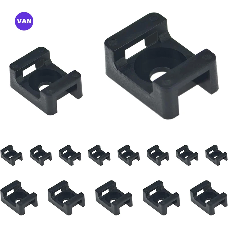 Cable Tie Bases Screw Cable Tie Mounts Cable Saddles 100 Pieces 4mm cable tie mounts
