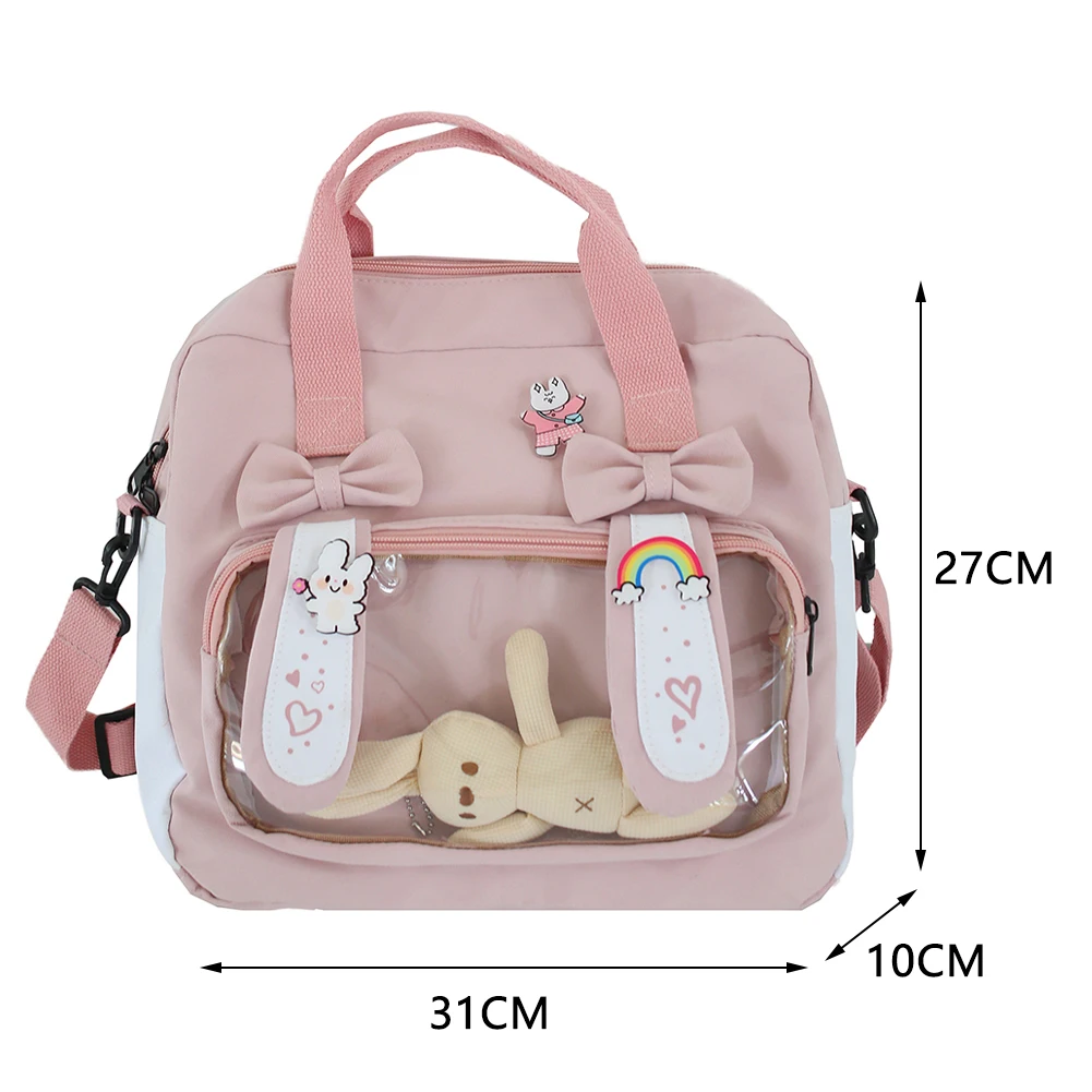 Kawaii Ita Bag Japanese School Bag Cute Tote Bag Large Shoulder Anime Heart  Purse - Walmart.com