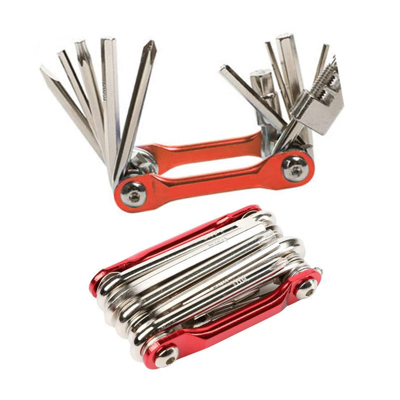 

Color Aluminum Alloy Combination Tool Mountain Bike Repair and Maintenance Tool with Chain Cutter Repair Kit Bike Tool