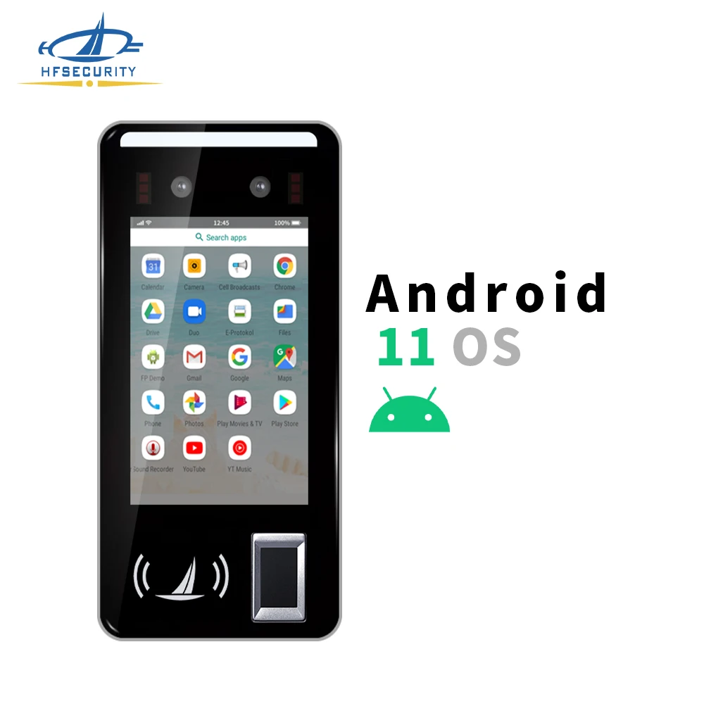 

HFSecurity FR05 Android система распознавания лица Стандартная карта для записи времени терминал распознавания лица с бесплатным программным обеспечением