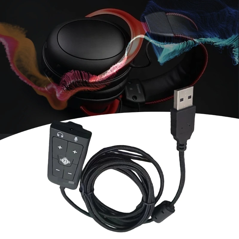 

Погрузитесь в реалистичный звук USB-адаптер Внешняя звуковая карта Разъемы для микрофона 3,5 мм для гарнитуры Cloud2 7.1
