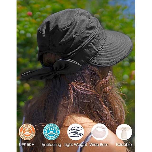 Hats for Women UPF 50+ UV Sun Protective Convertible Beach Visor Hat