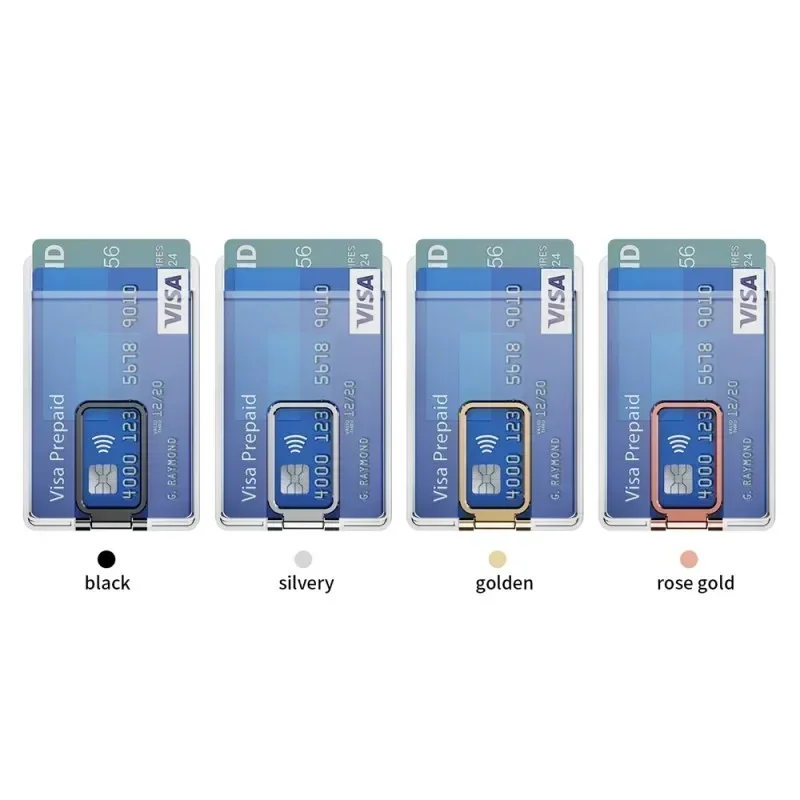 Magnetic Clear Card Holder Wallet with Kickstand and Strong Magnet Slot