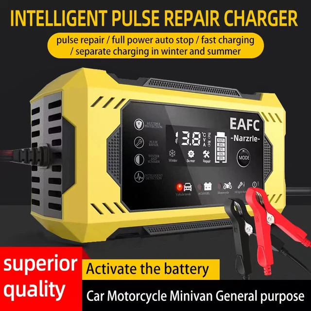 Tragbare Auto Smart Batterie Ladegerät 12V 6A AGM Start Stop Batterie Volle  Stopp Rückwärts Verbindung Schutz Blei Säure Ladegerät - AliExpress