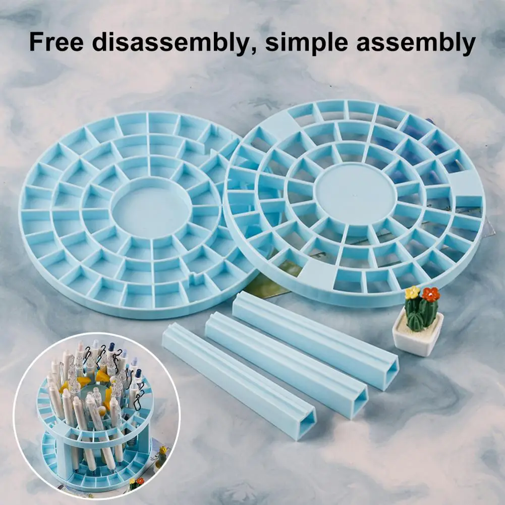 

Pen Holder Easy Assembly Pen Holder Stylish Desk Organizer Multi-hole Pen Holder for Eyebrow Pencil Brush Makeup Tools