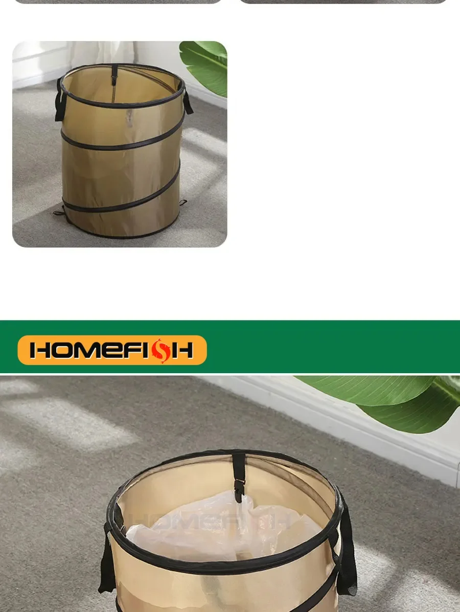 Portable Pop-Up Trash Can – Folding Outdoor Camping Garbage Bin for Gardening, Leaves, Yard Waste 5