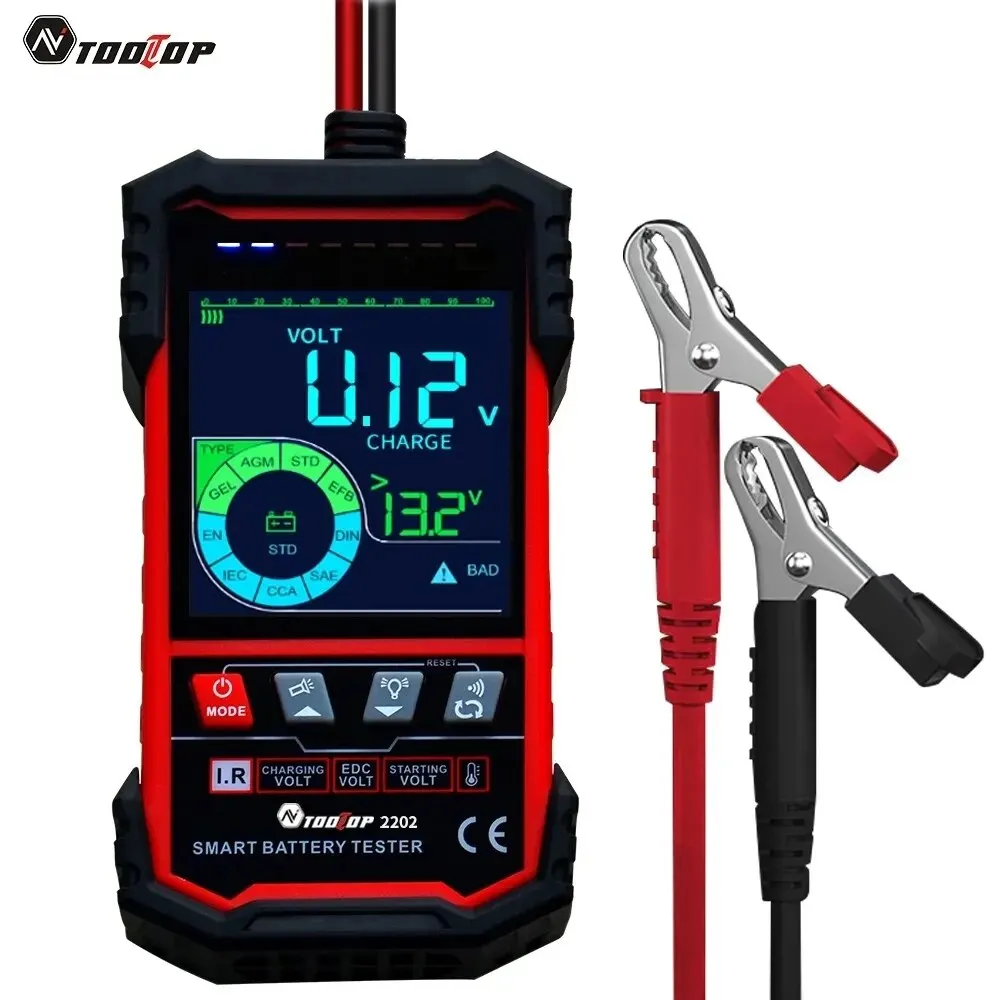 Battery tester 12V 24V car internal resistance load discharge current test 3.2 Inch color screen auto diagnostic