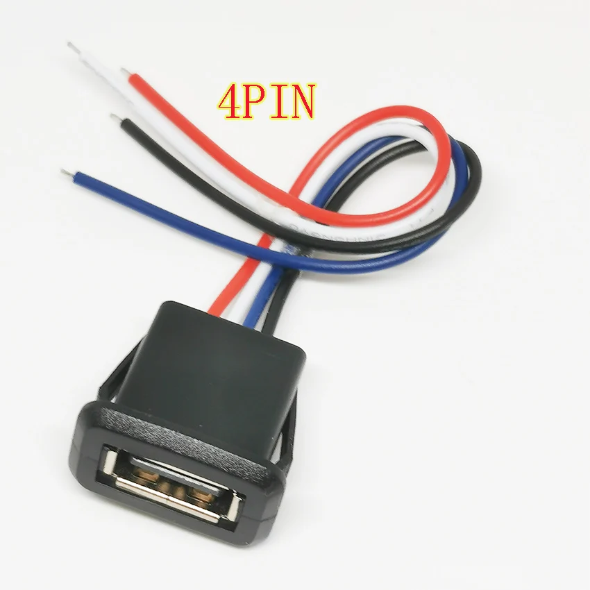 Description Picture 2 of item1pc USB 2.0 Female Power Jack USB2.0 2Pin 4Pin Charging Port Connector With PH2.0 Cable Electric Terminals USB Charger Socket