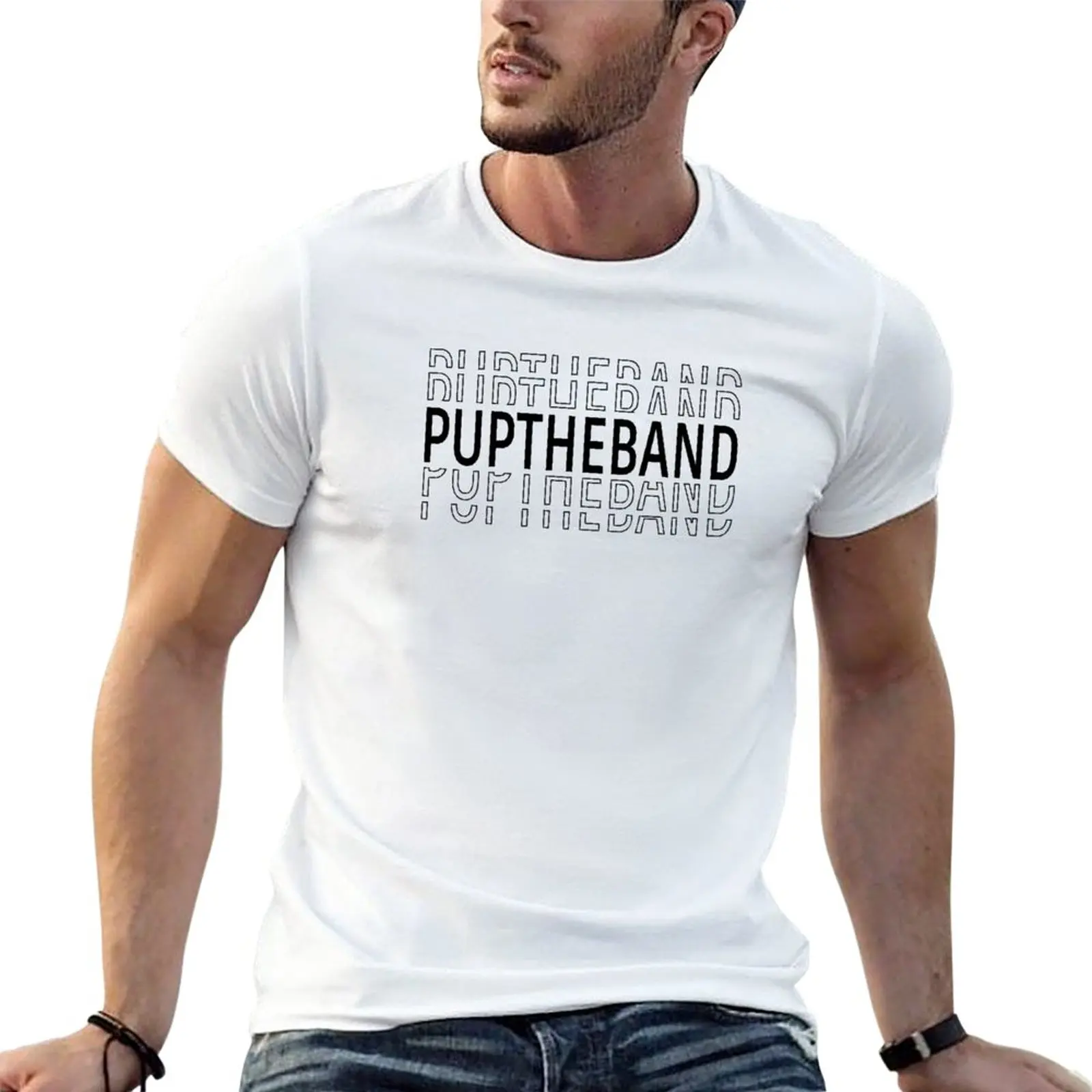 

PUPTHEBAND logo merch T-Shirt sublime t shirt vintage clothes oversized t shirts mens cotton t shirts