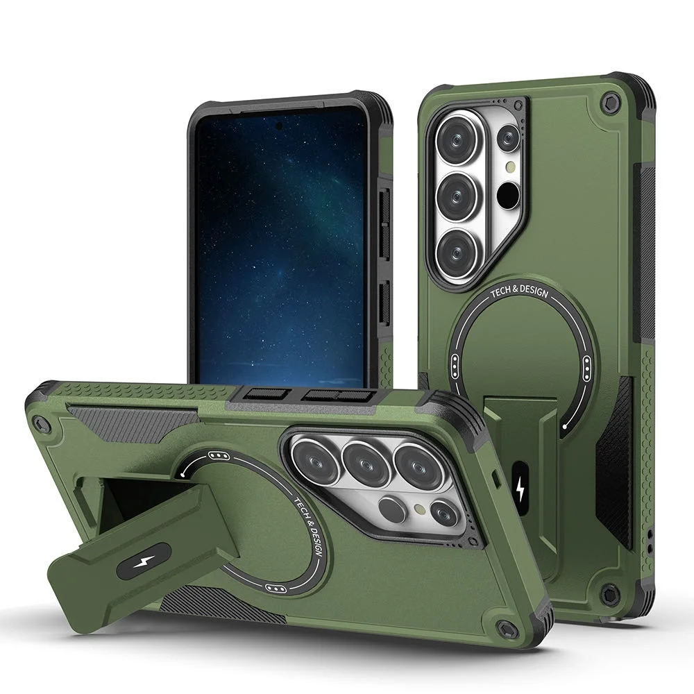 Magnetic Stand Holder Phone Case with Foldable Design