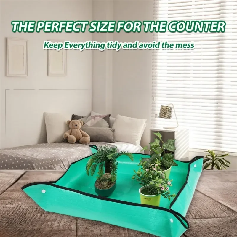 Plant Repotting Mat Waterproof Foldable for Flowerpot Transplanting Mixing Soil