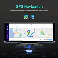 Caméra embarquée Podofo 10,26 pouces, 8 cœurs, 4+64 Go, Android, CarPlay sans fil, autoradio Android Auto, Bluetooth, WIFI, GPS, enregistrement vidéo de la voiture 6