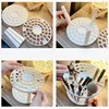 Plastic Pink White Makeup Brush Storage Rack Make-up Tool Box Cosmetic Storage Shelf Pen Storage Box Table Organizer 5
