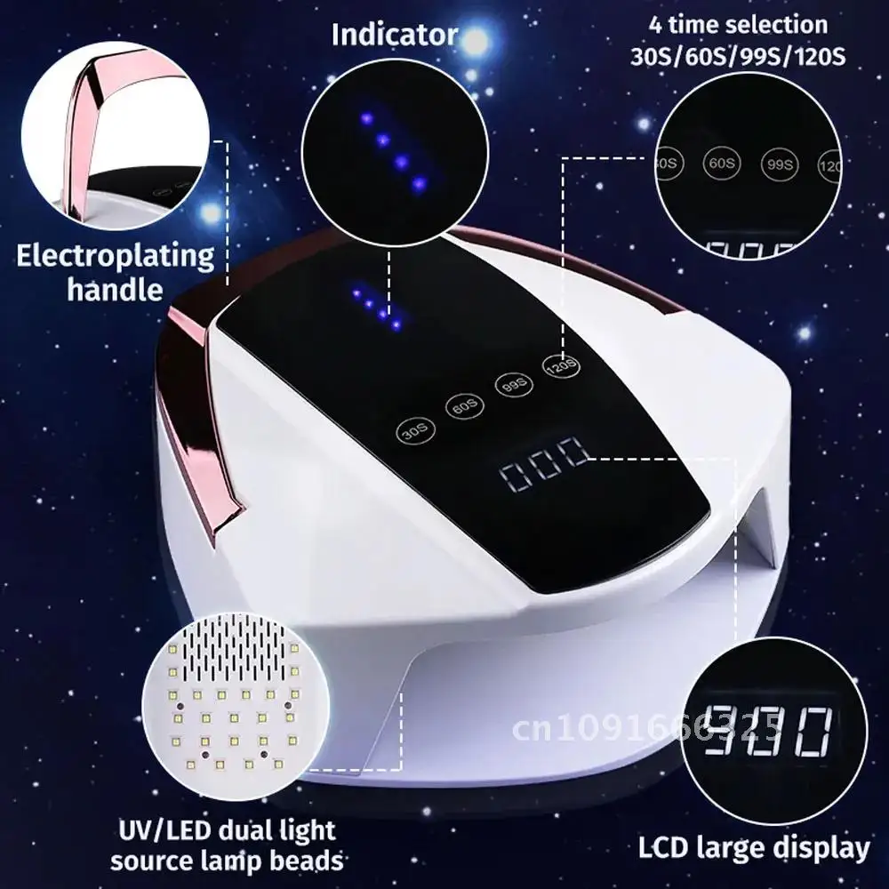 S90plus 네일 네일 UV 램프 96W 충전식 오븐 무선 페디큐어 라이트 네일 램프 LED LED 건조기 광선 요법 무선 매니큐어