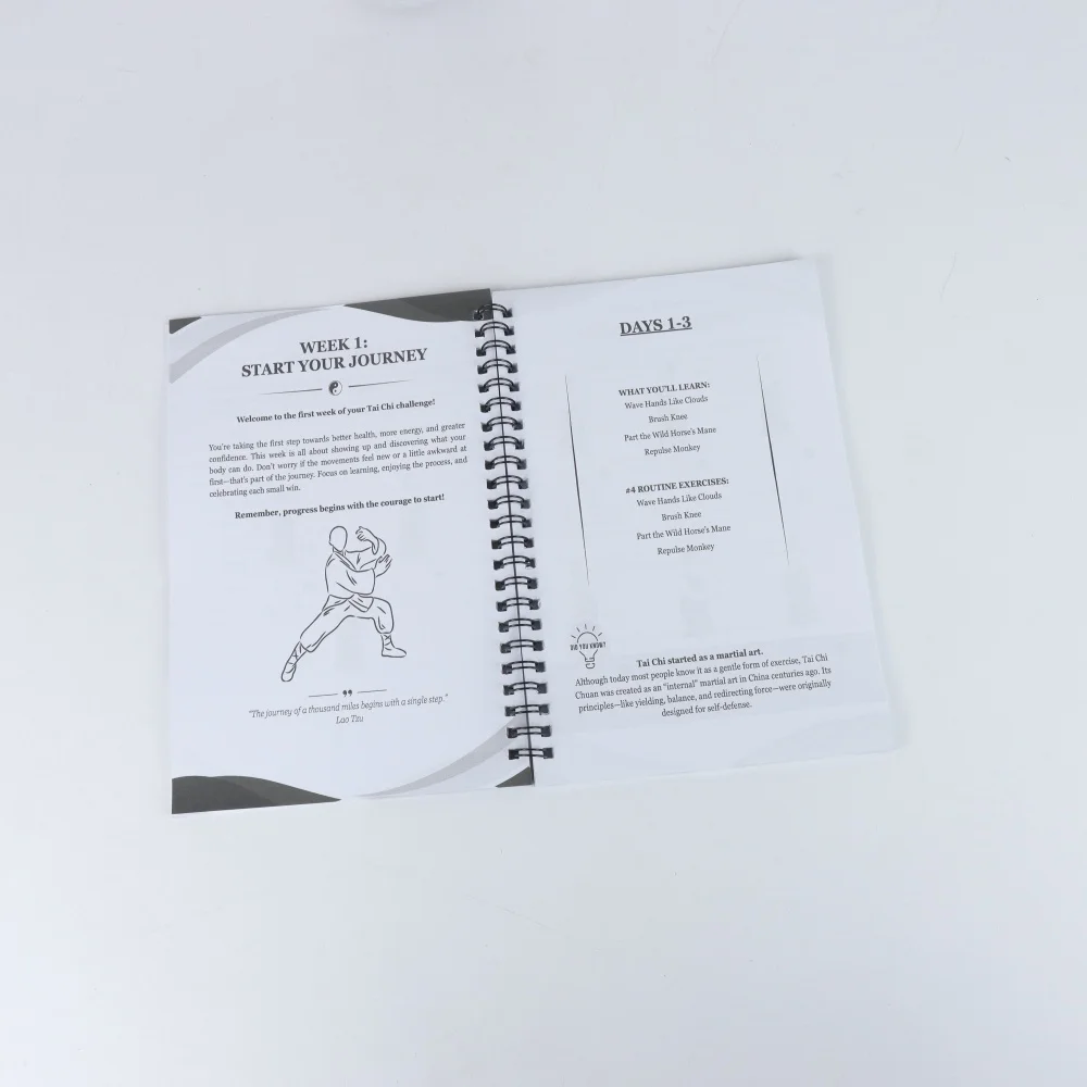 4주 태극권 훈련 플래너: 웰빙 증진을 위한 피트니스 핸드북 및 정리 도구, 노인 피트니스 애호가에게 이상적
