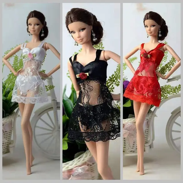 Lingerie Luxo Para Boneca Barbie Roupa Robe Calcinha Sutiã