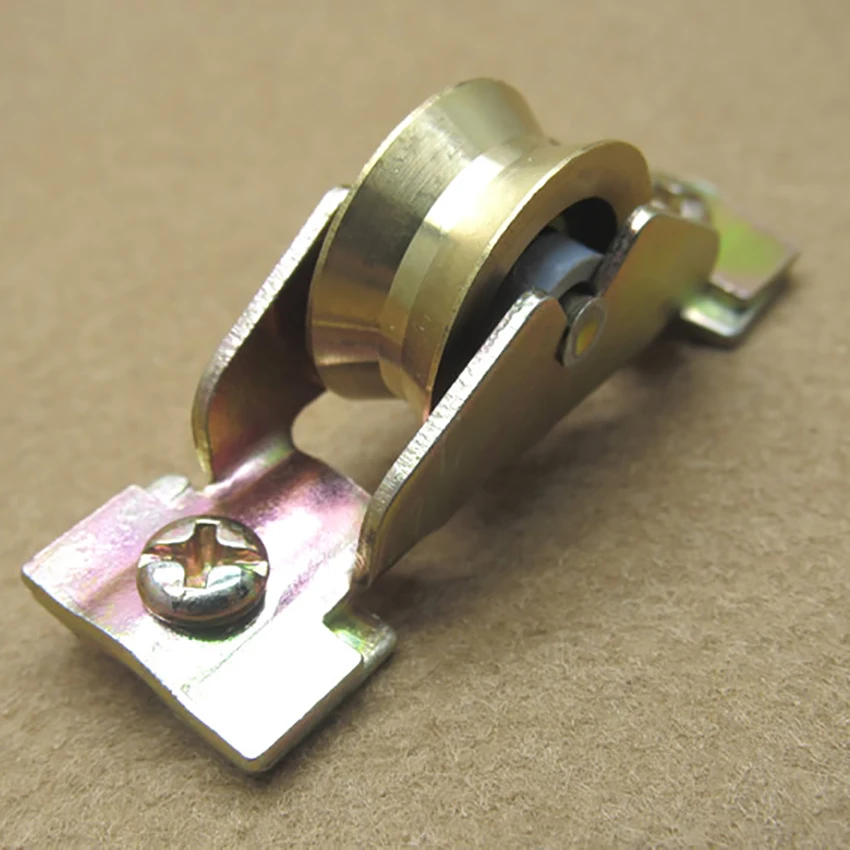 4PCS/Set 22mm Diameter Nylon / Copper Wheel Cabinet Sliding Door Window Roller Pulley Bearing Pulley for Sliding Door Window