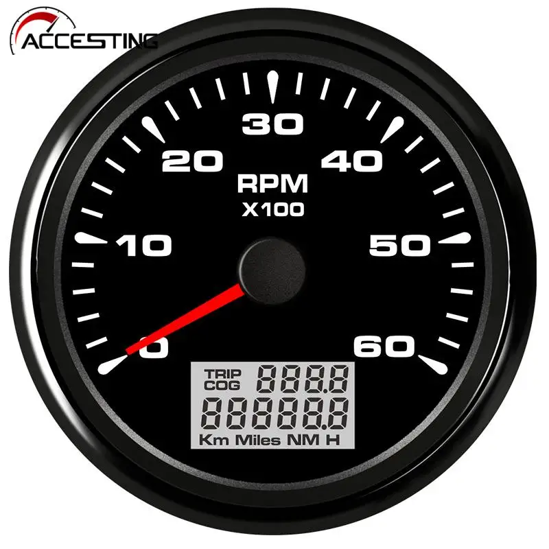 85mm Marine Outboard Tachometer With Led Hourmeter Auto Rv Boat Truck