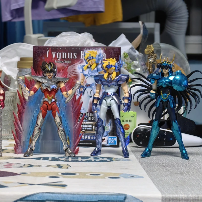 Saint Cloth Myth Ex Hyoga Cygnus Final Bronze Cloth Saint Seiya Action Figures Sostituibile Face Collection Decorazione Regalo