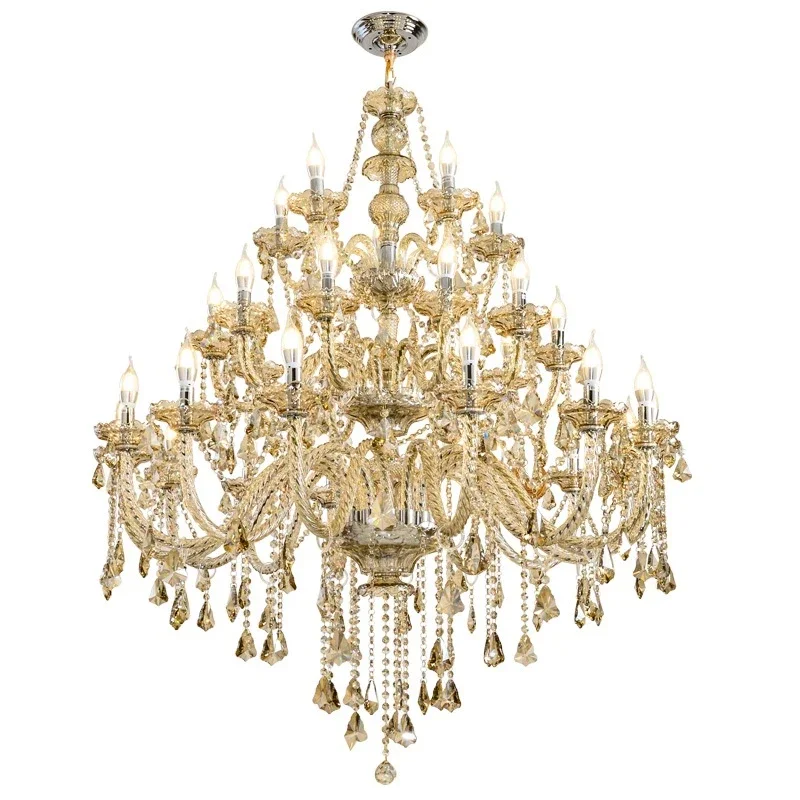 

Luxury Dining Room Candle Crystal Chandelier Lighting Modern Indoor Home LED Pendant Lamp Living Room Decoration Hanging Lights