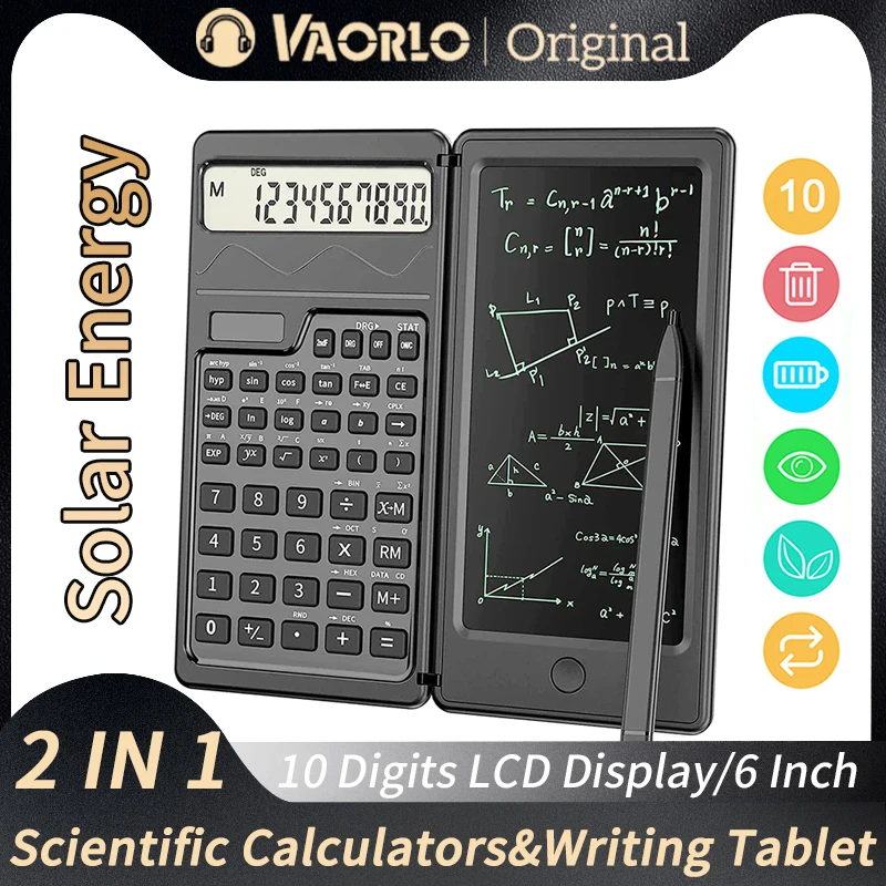 VAORLO2IN1FoldableScientificCalculatorsWith6InchWriting
