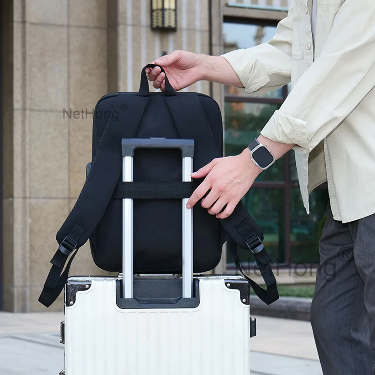 Hot Sale Of The Season New Fashion High Capacity Backpack for College And High School Students Commuter British Business Style D