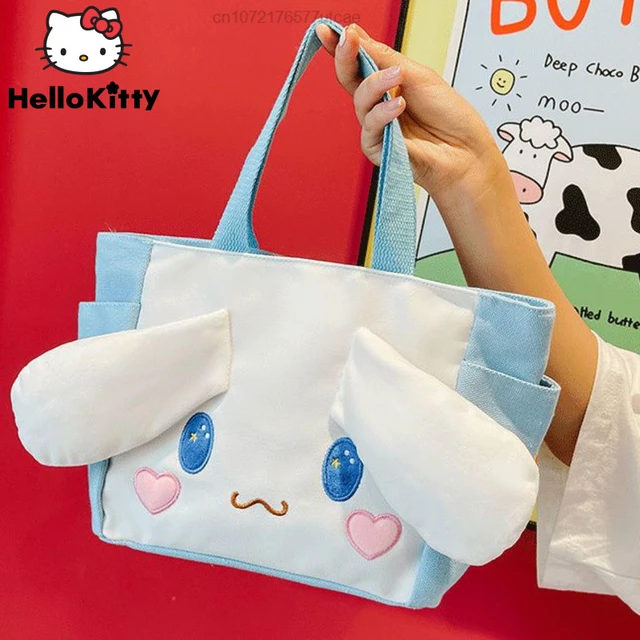 Hello Kitty Pattern Bag, Plush Kawaii Tote Bag, Trendy Storage Handbag -  Temu