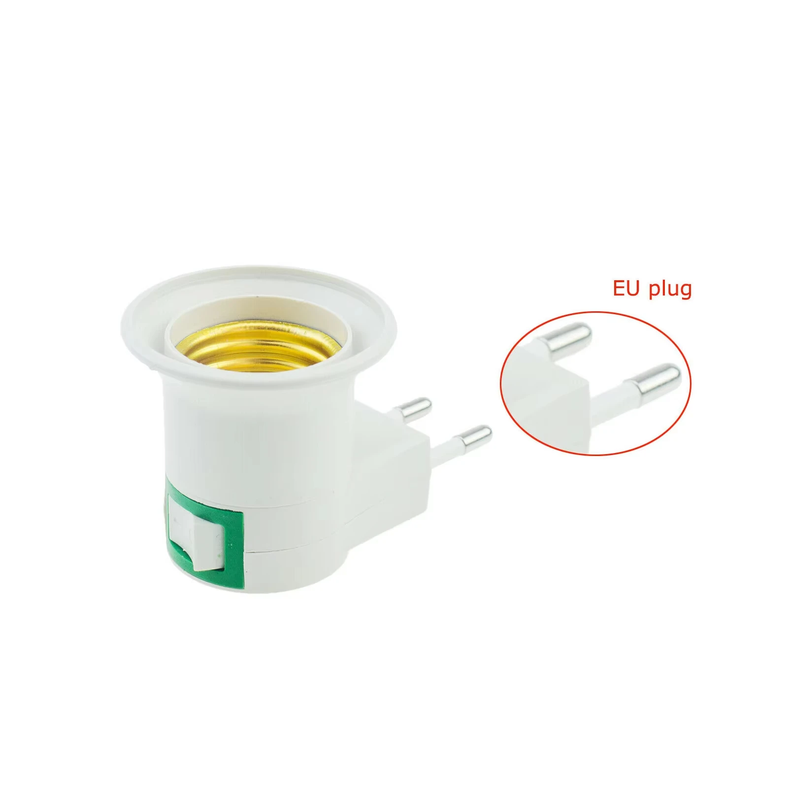 1 Pcs E27 Light Lamp Bulbs Socket Base Holder with Switch EU/US Plug Adapter ON/OFF Standard Screw-in Socket Outlet Converter