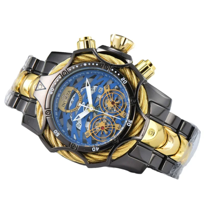 New waUndefeated Watches Reserve Bolt Zeus Mens Chronograph INVICTO Luxury Stainless steel Watch Invincible Rel&oacute;gio Masculino