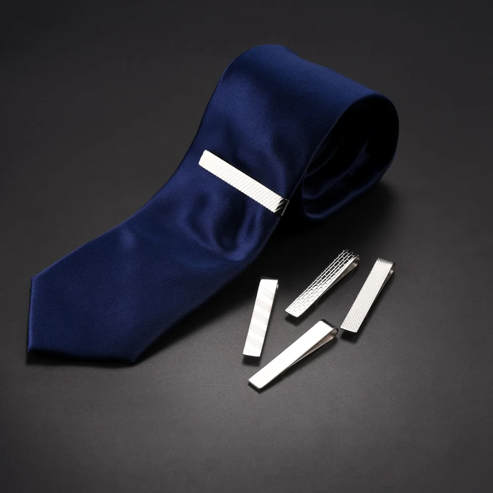 Idee San Valentino Uomo Pack Pinces à Cravate Argentées