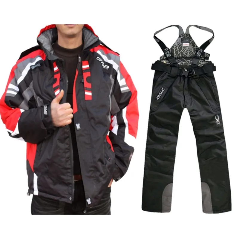 Men Snowboard Set Ski Jacket and Pant Suits Ski Wear