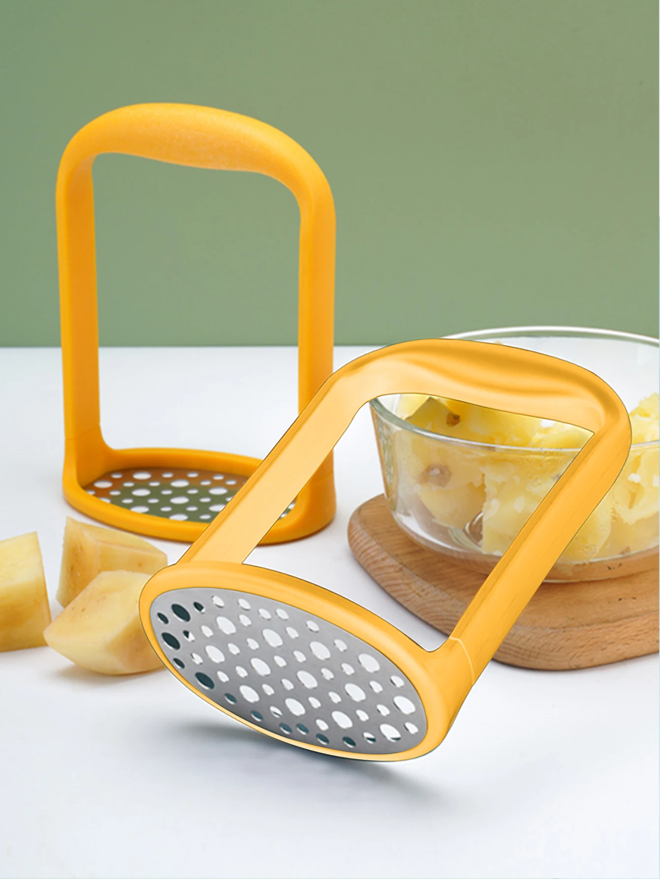Pressed Potato Masher Ricer Puree Juice Maker Potatoes Mud Pusher Smooth Musher Fruit Machine Kitchen Gadgets WORTHBUY Potato Masher