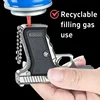 Portable Metal Windproof Pendant Lighter Outdoor Spray Blue Flame Torch Inflatable Lighter Cigarette Accessories Men's Gift New 5