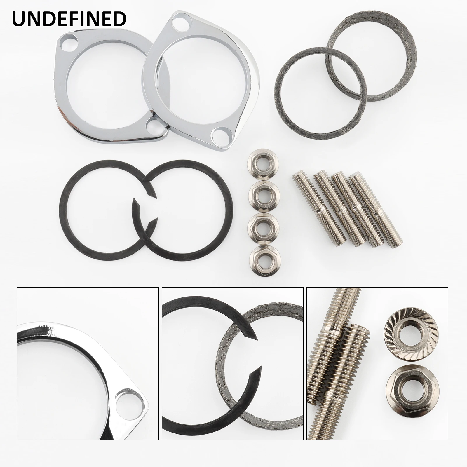 Exhaust Gasket Motorcycle Exhaust Muffler Exhaust Flange Install Kit Pair For Harley