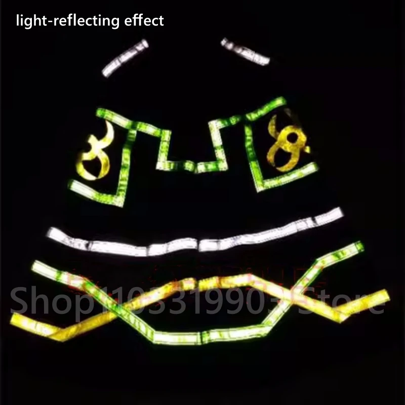 

Светящиеся брюки с эффектом призрака, брюки со светящимися колокольчиками, светоотражающие уличные крутые танцевальные брюки, новинка 2024, унисекс