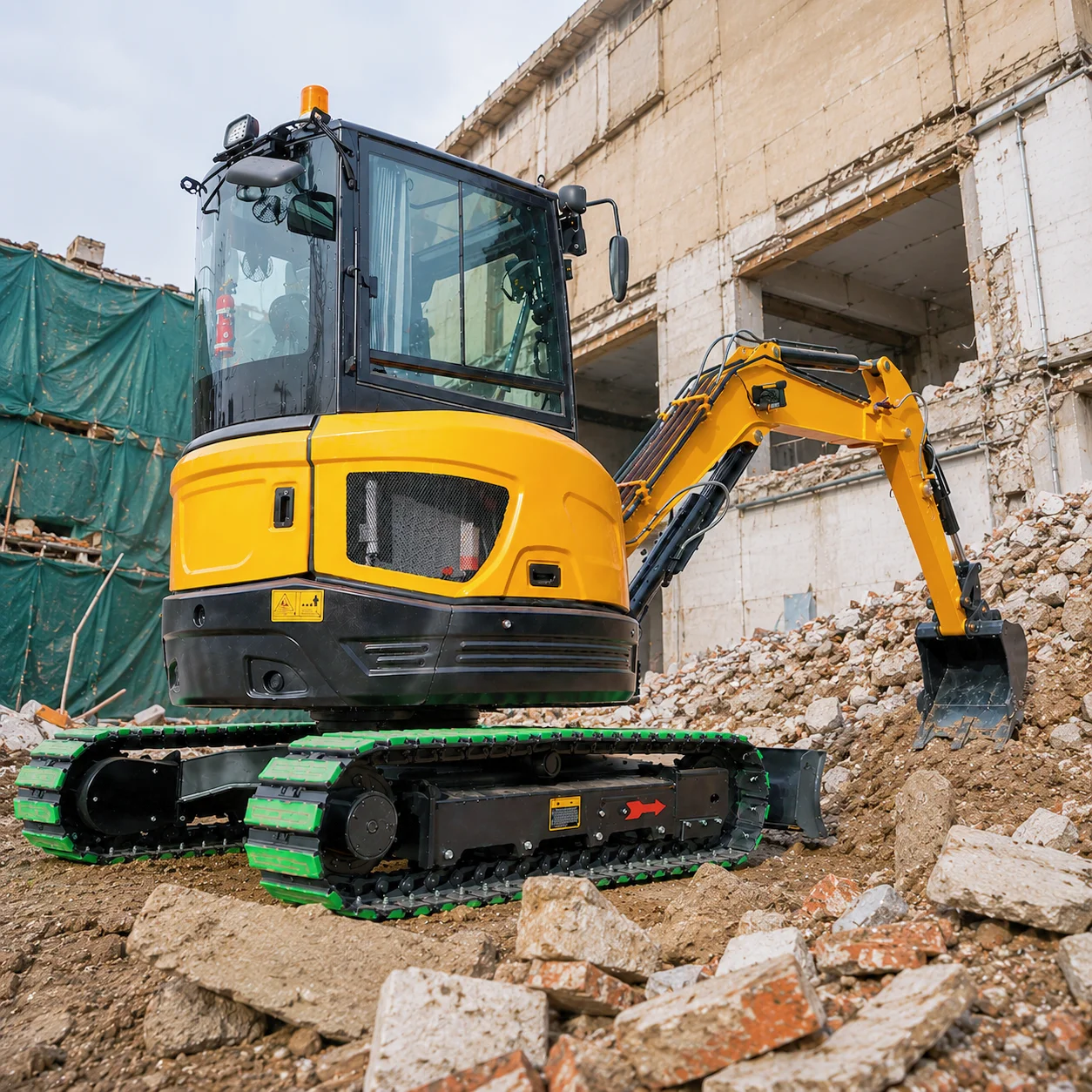 Kostenloser Versand 3,5 Tonnen Mini-Bagger Raupenbagger Hydraulisch CE EPA Euro 5 Maßgefertigt mit Seitenschwenkarm und Schaufel