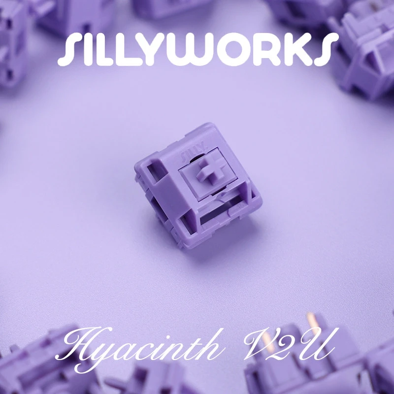 Sillyworks HMX Hyacinth V2U 스위치 선형 스위치 HIFI POM Smooth 5핀 핫스왑 스위치 맞춤형 기계식 키보드 액세서리