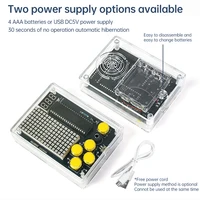 Console de jeu électronique à 7 pixels, Kit de bricolage, 51 microcontrôleurs, jeu de puzzle pour les amateurs d'électronique pour apprendre à souder le bricolage 3