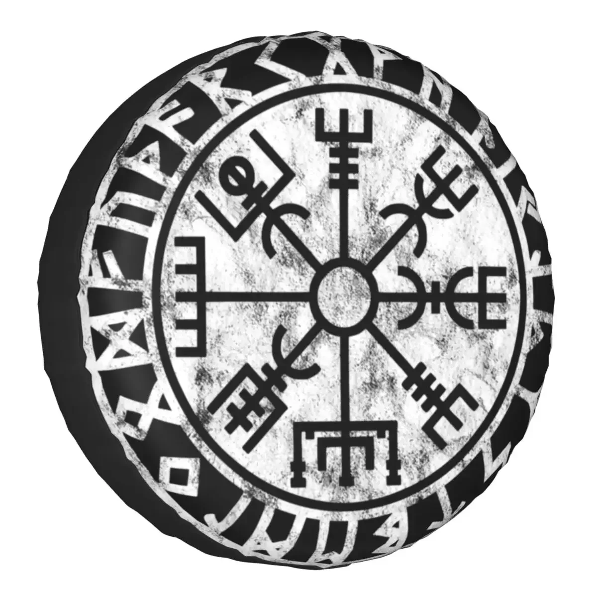 

Vegvisir Symbol Spare Tire Cover for Norse Viking Compass 4WD 4x4 Trailer Car Wheel Protectors 14" 15" 16" 17" Inch