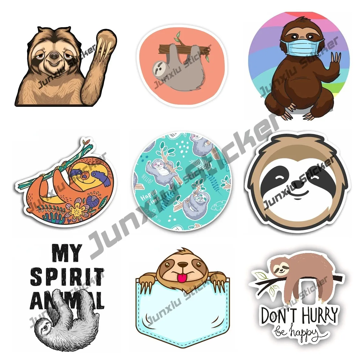 1 pcs funny sloth car sticker torn metal decal jdm 3d reflective car bumper decor auto motorcycle stickers 13cm x 8 5cm Funny Sloth Stickers Don't Hurry Be Happy Car Decals for MacBook Stickers Funny Bumper Stickers for Cars Cute Laptop Sticker