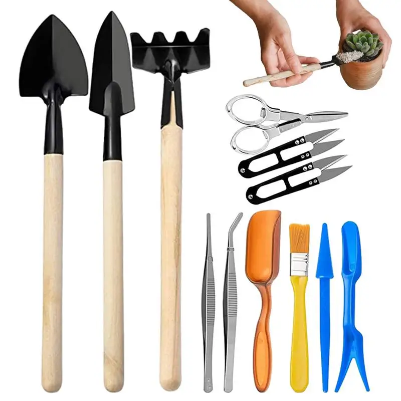 

Succulent Gardening Tool Set Mini Garden Hand Transplanting Miniature Flower Bonsai for Indoor Outdoor Plant Care Supplies