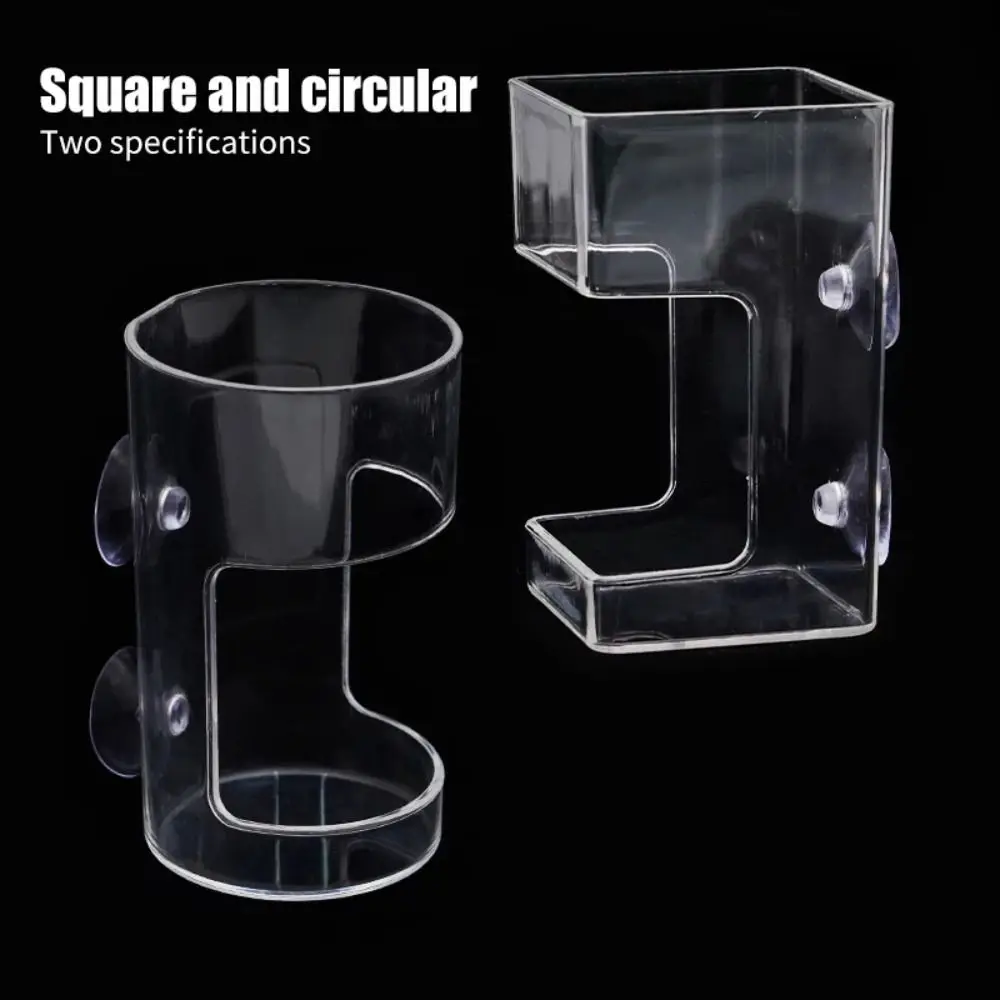 Acryl Aquarium Feeder Ring Saugnapf Transparent Aquarium Lebensmittel Spender Langlebige Fisch Feeder Tablett mit Fester Spitze – Detail 4