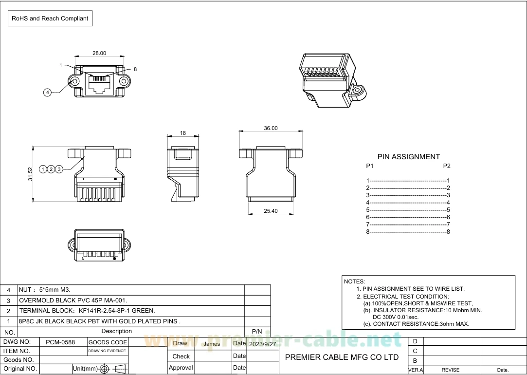RJ45-Buchse mit Schraubklemmenblock, RJ45-Ethernet 8P8C auf schnelle Feder, lötfreier Klemmadapter für PIKA CT301 Stromwandler – Detail 4